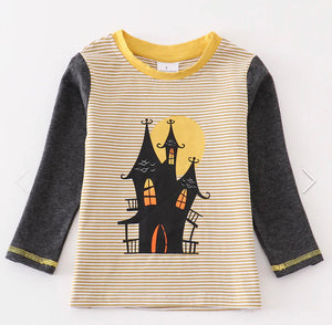 Haunted House Striped Tee