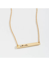 Load image into Gallery viewer, Breathe Inspirational Bar Necklace