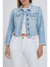 Load image into Gallery viewer, Frayed Denim Jacket