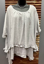 Load image into Gallery viewer, Gray Layered Tunic with Ruffles