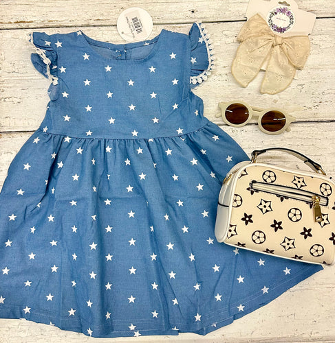 Blue Star Pom Dress