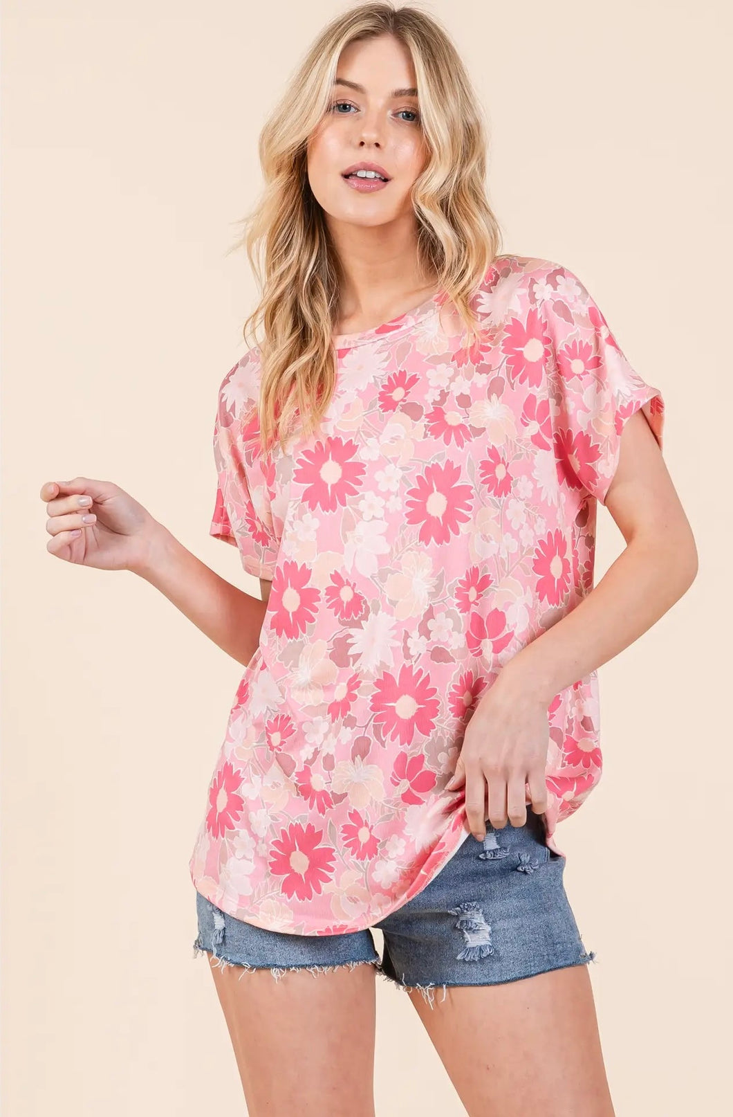 Pink Floral Shirt