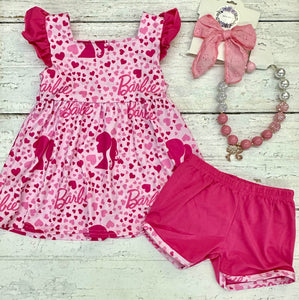 Pink Peplum Set