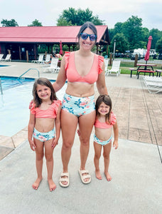 Coral Floral Swimsuit