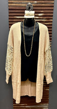 Load image into Gallery viewer, Apricot Crochet Lace Cardigan