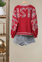 Load image into Gallery viewer, Holiday Merry Christmas Letter Sweatshirt
