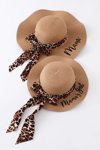 Leopard Mommy & Me Straw Hats