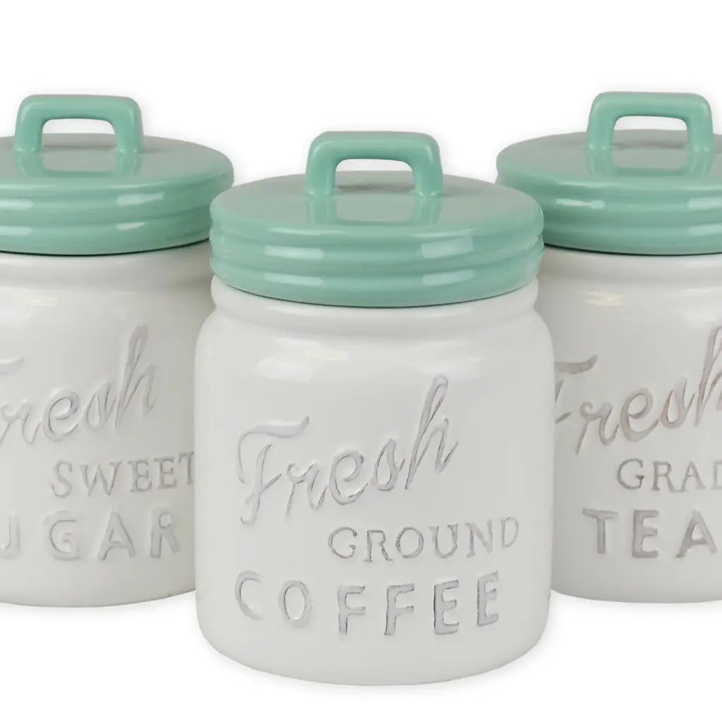 Aqua Ceramic Jar Canister