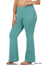 Load image into Gallery viewer, Dusty Teal Yoga Flare Pants