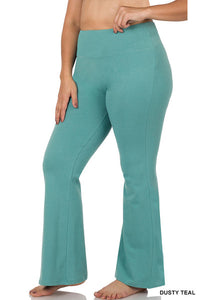 Dusty Teal Yoga Flare Pants