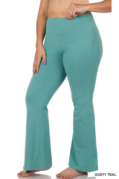 Dusty Teal Yoga Flare Pants