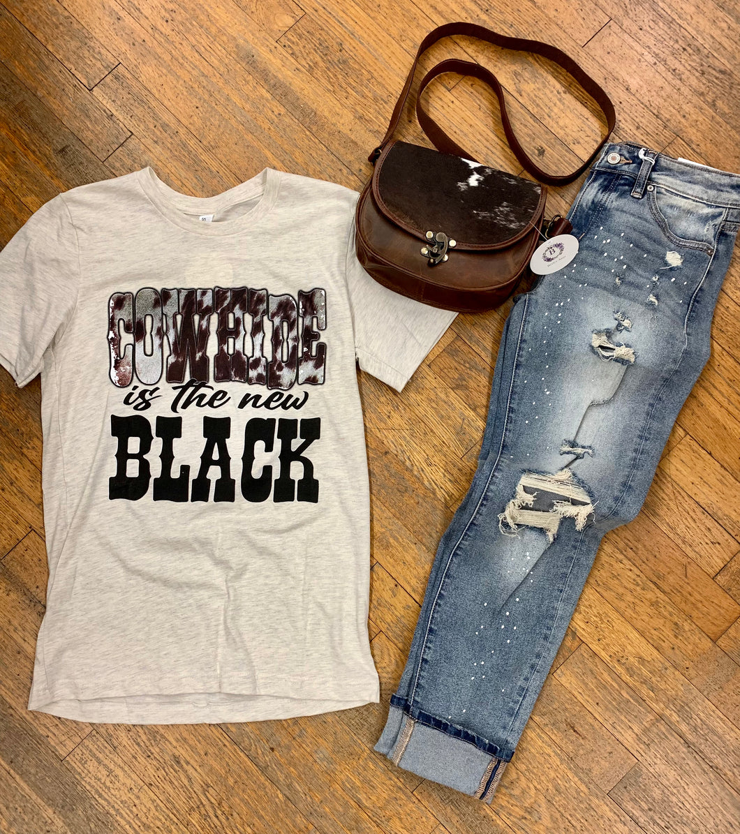 Cowhide is the New Black Tee
