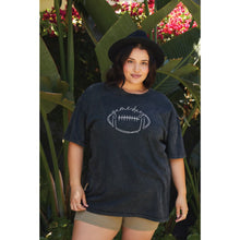 Load image into Gallery viewer, Black Mineral Washed Gameday Tee