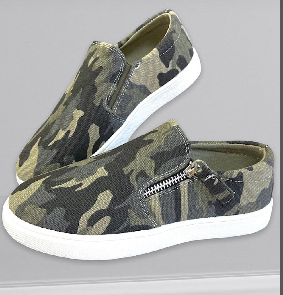Camouflage Slip-Ons