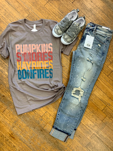 Pumpkins, S’mores, Hayrides Tee