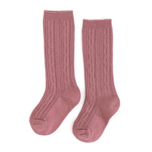 Load image into Gallery viewer, Little Stocking Co Cable Knit Socks