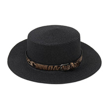 Load image into Gallery viewer, Summer Brim Hat with Leopard Belt