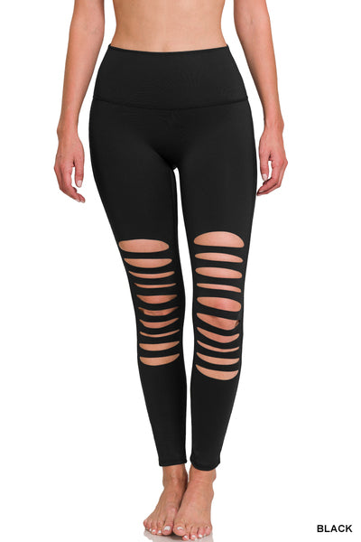 Distressed High Waist Leggings