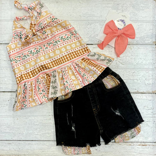 Floral Halter Set