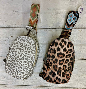Gray Leopard Western Sling
