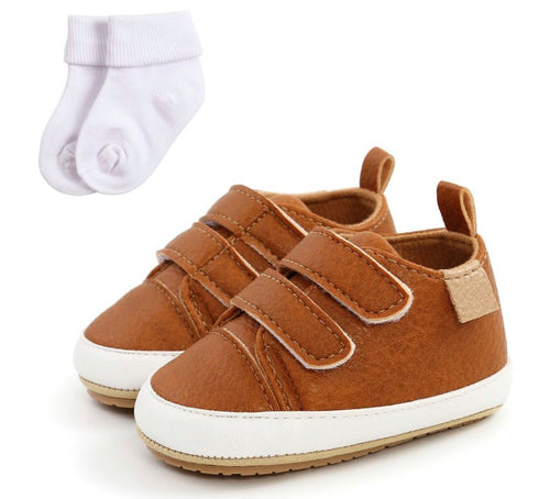 Two Strap Brown Infant Shoe