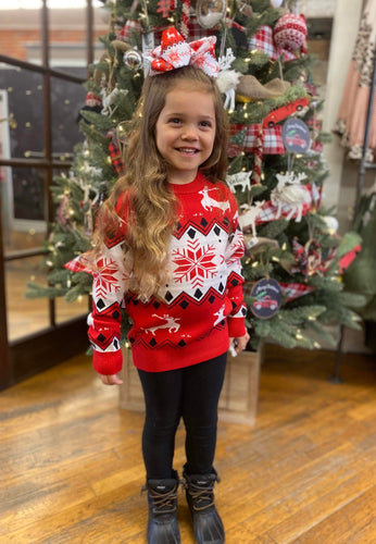 Snowflake & Reindeer Sweater