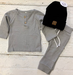 Grey Waffle Lounge Set