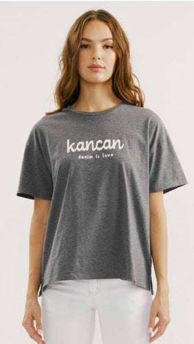 Grey Boyfriend Kancan Graphic Tee