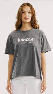 Grey Boyfriend Kancan Graphic Tee