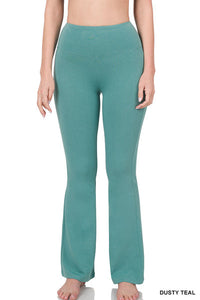 Dusty Teal Yoga Flare Pants