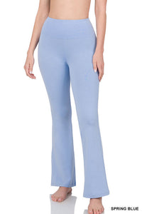 Spring Blue Yoga Flare Pants