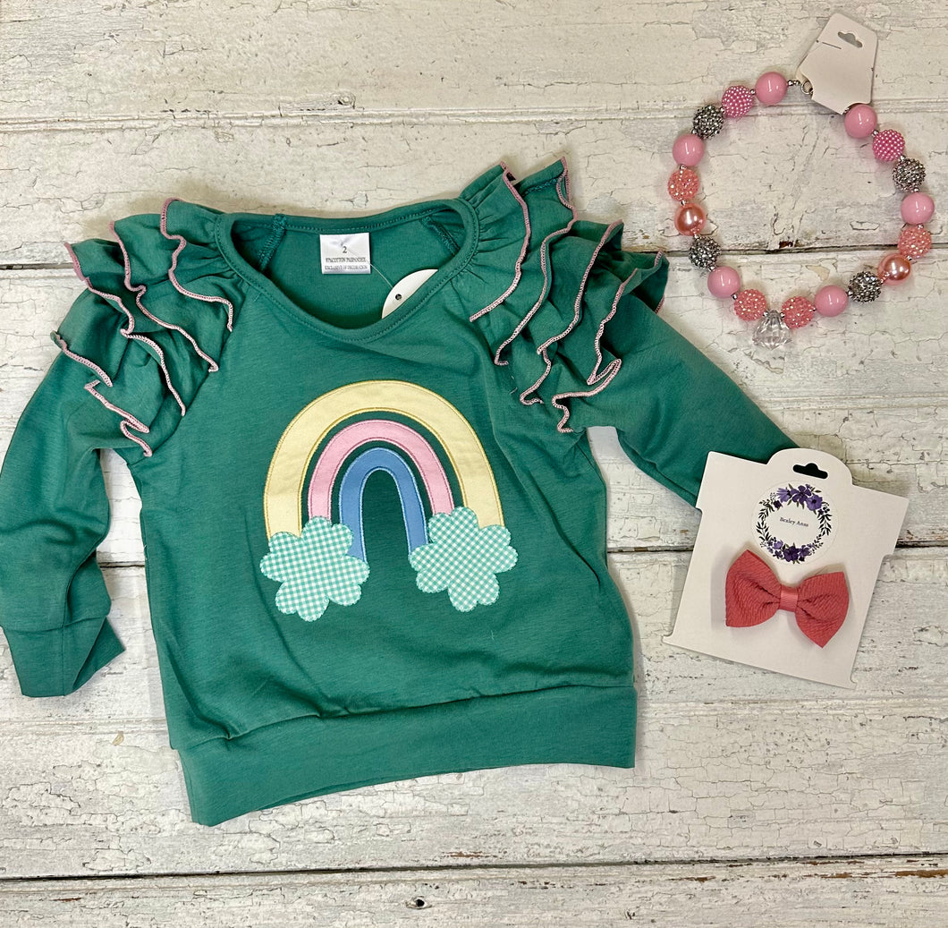 Clover Rainbow Ruffle Shirt