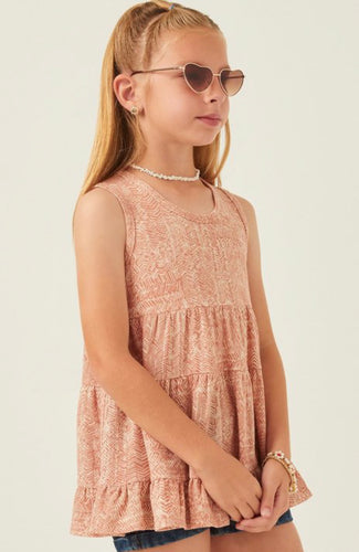 Coral Terry Babydoll Tank
