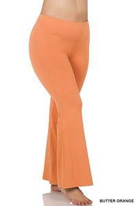 Butter Orange Yoga Flare Pants