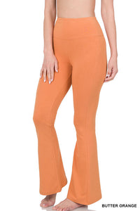 Butter Orange Yoga Flare Pants