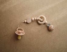 Load image into Gallery viewer, Wooden Pacifier Rattle Clip