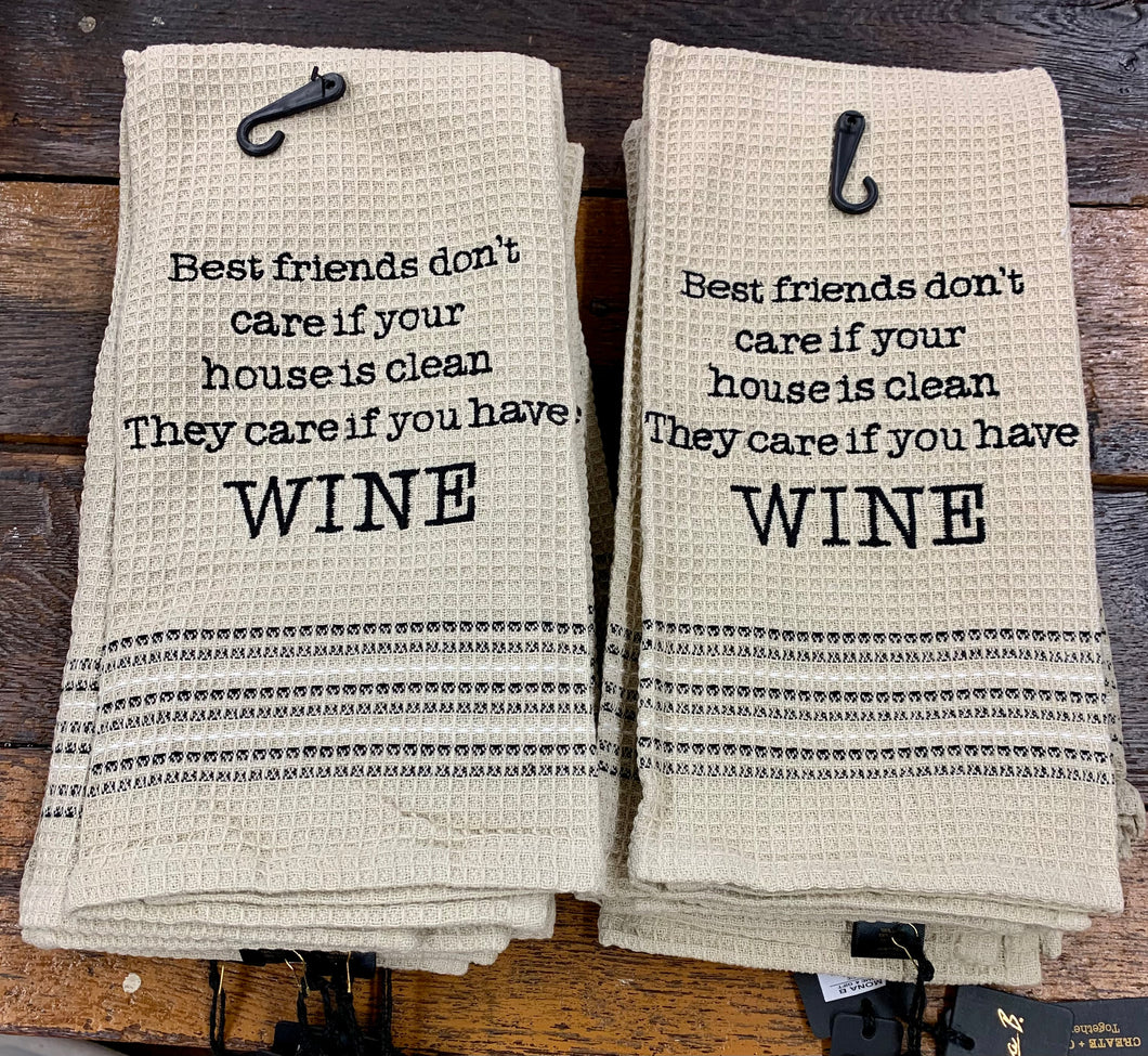 Best Friends Wine Mona B towel