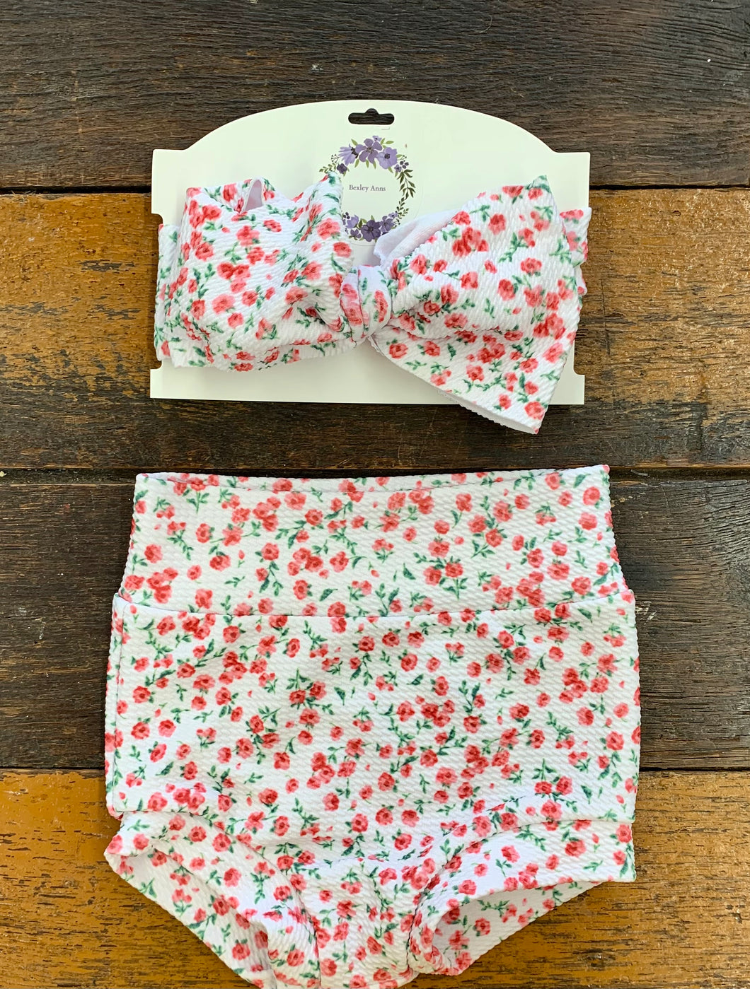 Floral Bummie & Bow Set