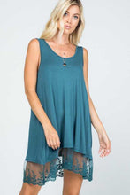 Load image into Gallery viewer, Lace Hem Tank Top