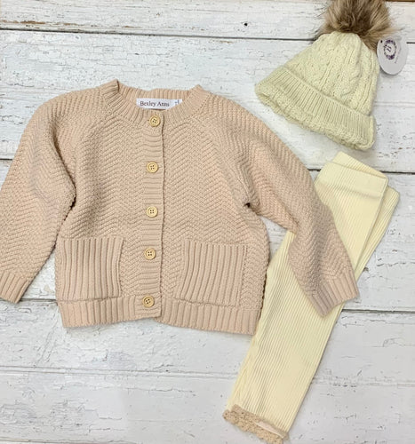 Ribbed Lace Hem Leggings