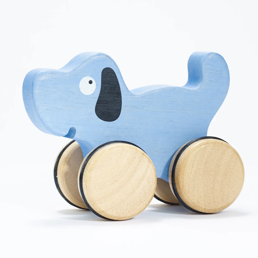 Wooden Push Around Dog