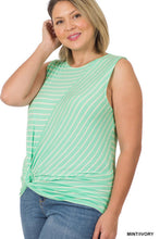 Load image into Gallery viewer, Striped Knot Tank PLUS