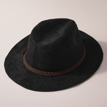 Load image into Gallery viewer, Suede Leather Braided Strap Panama Hat